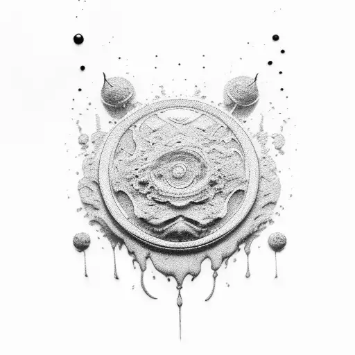 Suminagashi fluid  tattoo design idea