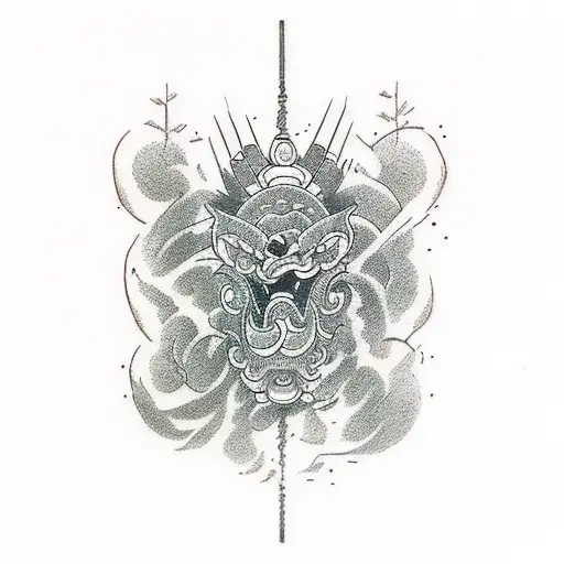 masculine self control trigger finger stay strong tattoo design idea