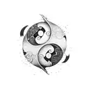 yin yang life tattoo design idea
