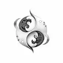 yin yang life tattoo design idea
