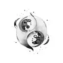 yin yang life tattoo design idea