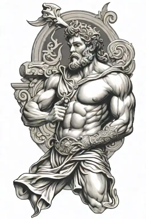 12 greek gods Olympus tattoo design idea