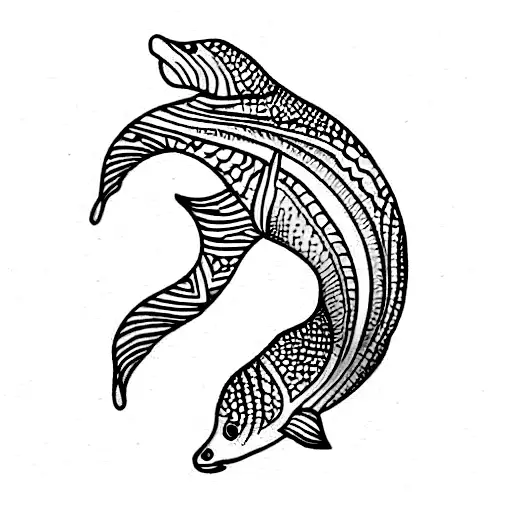 aquatic animal sleeve tattoo design idea