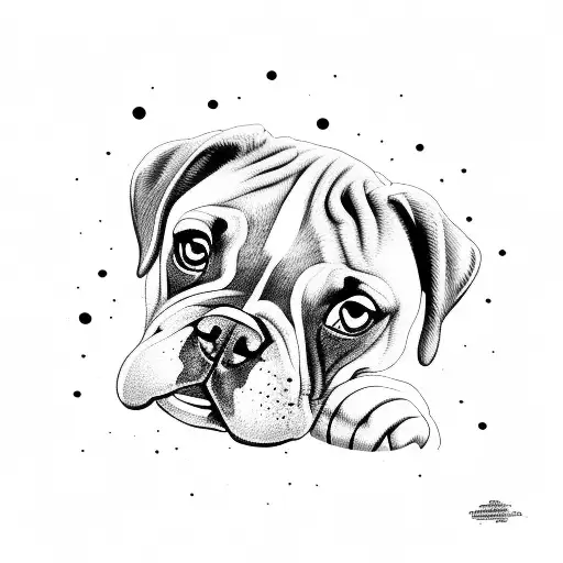 A boxer punching through a galaxy tattoo design idea