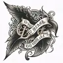 isiah 41:10 and John 3:16 scripture intertwined tattoo design idea