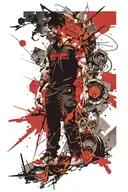 A tattoo that emphasizes that he stands tall despite the earthquake he experienced and the people he lost tattoo design idea