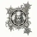 leonardo da vinci art work tattoo design idea
