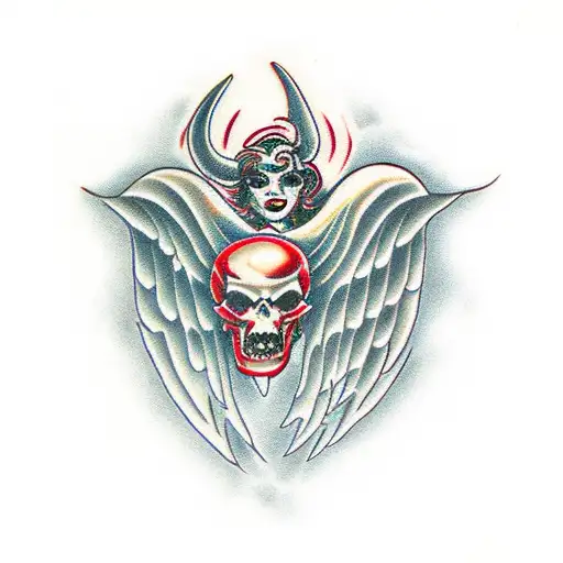 Devil Angel Blood tattoo design idea