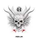 Devil Angel Blood tattoo design idea