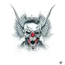 Devil Angel Blood tattoo design idea