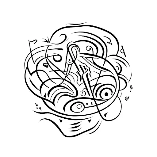 amor, amistad, música, vida tattoo design idea