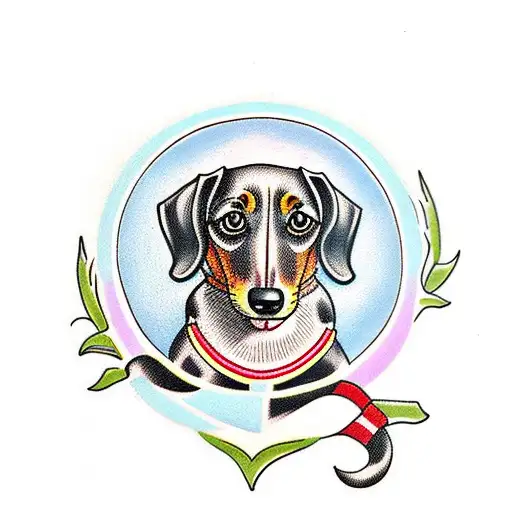 Dachshund  tattoo design idea