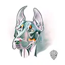 doberman devil tattoo design idea