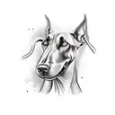 doberman devil tattoo design idea