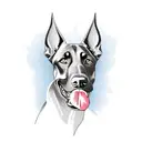 doberman devil tattoo design idea