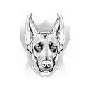 doberman devil tattoo design idea