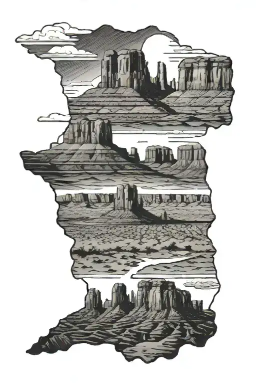 US Motives, NAtional Park, Monument Valley, Southwest, Roadtrip tattoo design idea