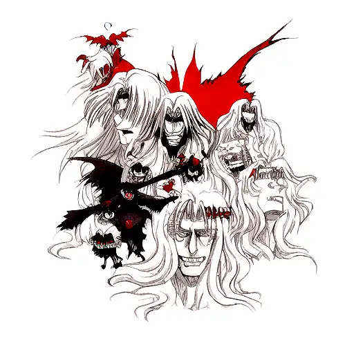 Alucard from Hellsing Anime tattoo design idea