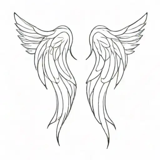 devil and angel wings tattoo design idea