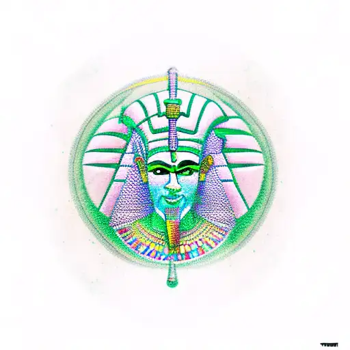 the Egyptian god thoth the Atlantean holding the emerald tablet  tattoo design idea
