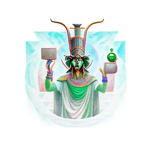 thoth the Atlantean holding the emerald tablet  tattoo design idea