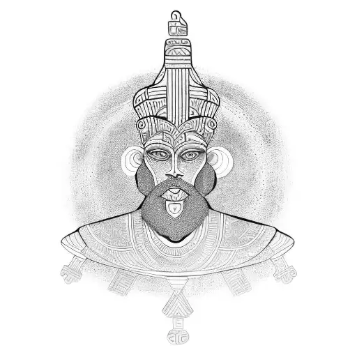 thoth the Atlantean holding the emerald tablet  tattoo design idea