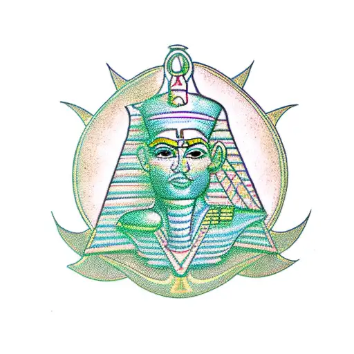 the Egyptian god thoth holding the emerald tablet  tattoo design idea