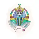 the Egyptian god thoth holding the emerald tablet  tattoo design idea