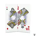 Two playingcards lying on top of each other that add up to 19  tattoo design idea