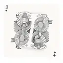 Two playingcards lying on top of each other that add up to 19  tattoo design idea