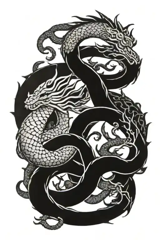 Yggdrasil jormungandr below tattoo design idea
