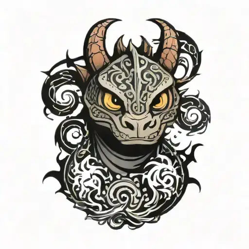 avatar lord of the elements train your dragon tattoo design idea