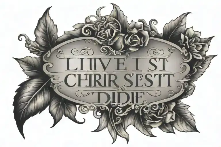 "To live is Christ and to die is GAIN tattoo design idea