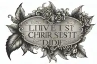 "To live is Christ and to die is GAIN tattoo design idea