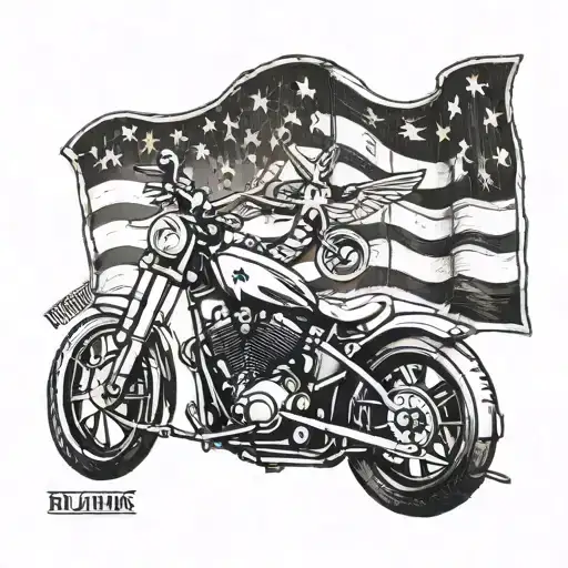 Combine a patriotic theme with elements of welding and machinery to honor the client's veteran status tattoo design idea