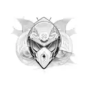 motorcycle  trip tattoo design idea