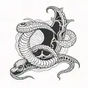 sand worm coming tattoo design idea