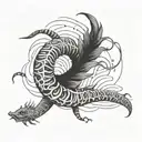 sand worm coming tattoo design idea