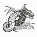 sand worm coming tattoo design idea