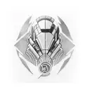 Mass Effect N7 Shepard tattoo design idea