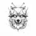 bearded Viking with wolf hood tattoo design idea