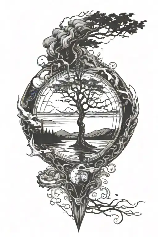 solitude and renunciation  tattoo design idea