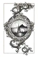 solitude and renunciation  tattoo design idea