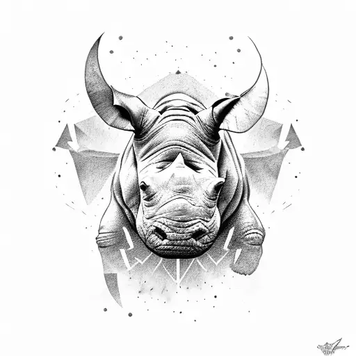 rhino tattoo design idea