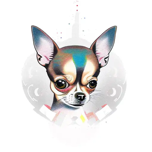 chihuahua tattoo design idea