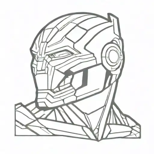 ultron from avengers age of ultron head  tattoo design idea