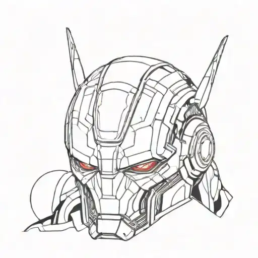 ultron from avengers age of ultron head precise look like from movie  tattoo design idea