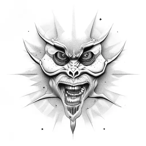 sun baddie tattoo design idea