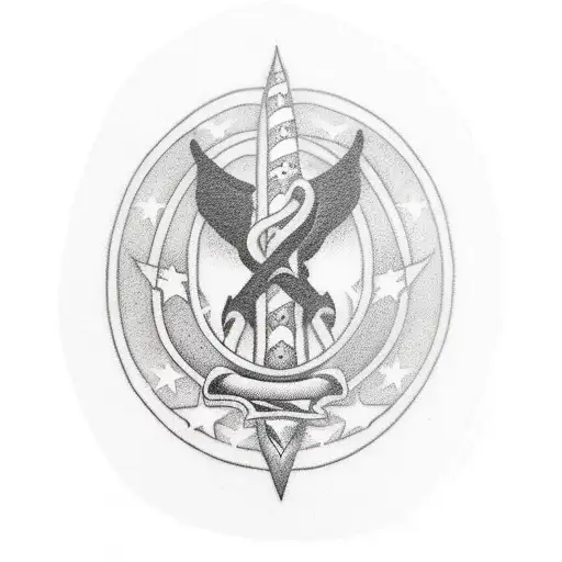 sickle and hammer tattoo design idea