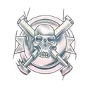 sickle and hammer tattoo design idea